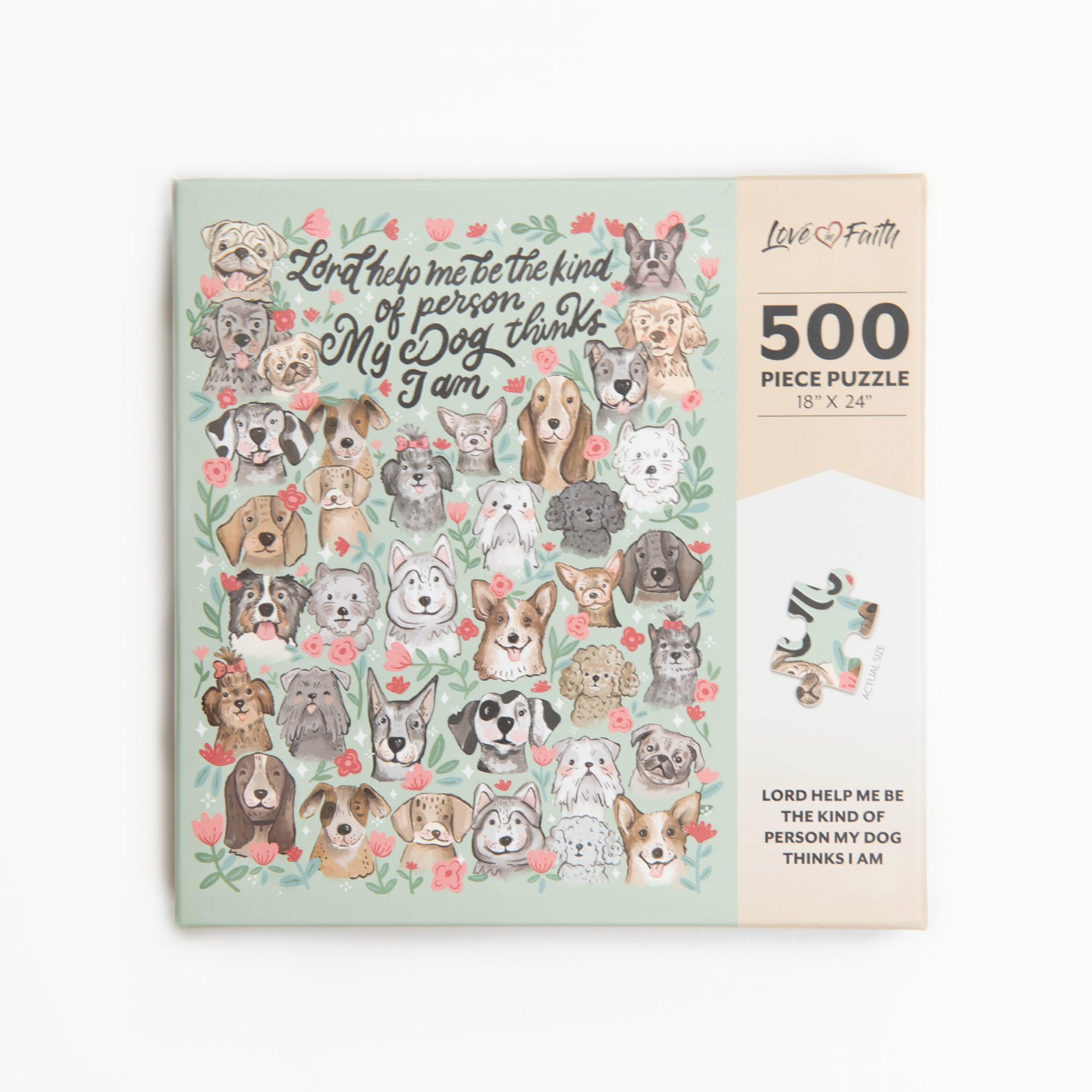 ウソップ　キャンバスボード Dogs - 500pc Puzzle – Love in Faith