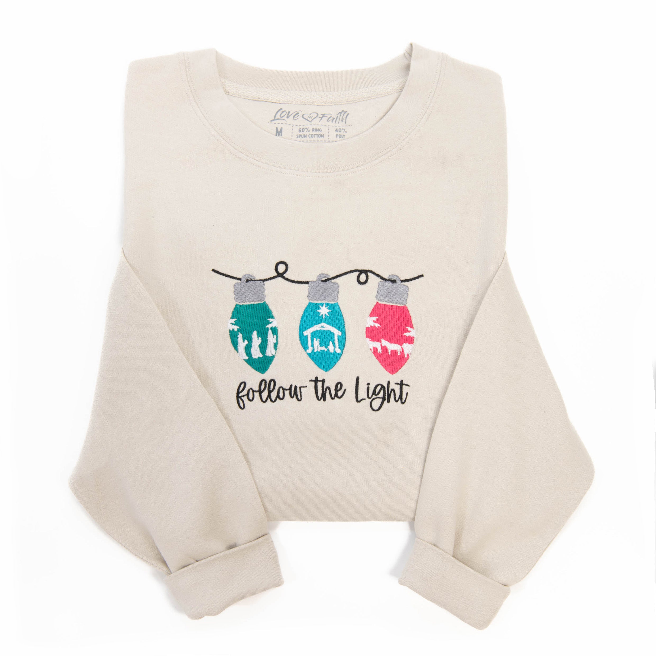 Follow the Light Sweatshirt – Love in Faith
