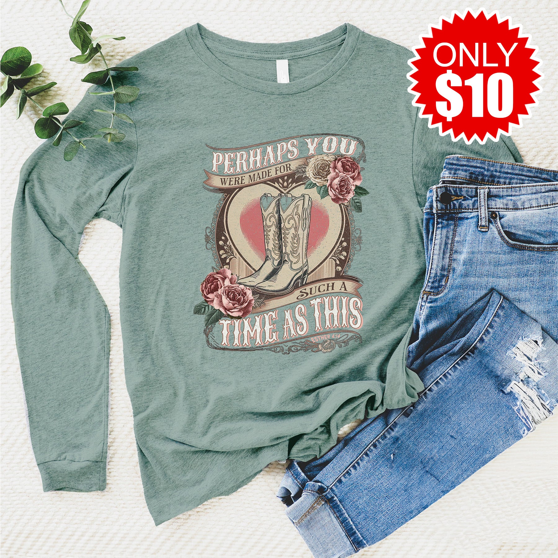 Praise the Lord Long Sleeve - Heather Sage – Love in Faith