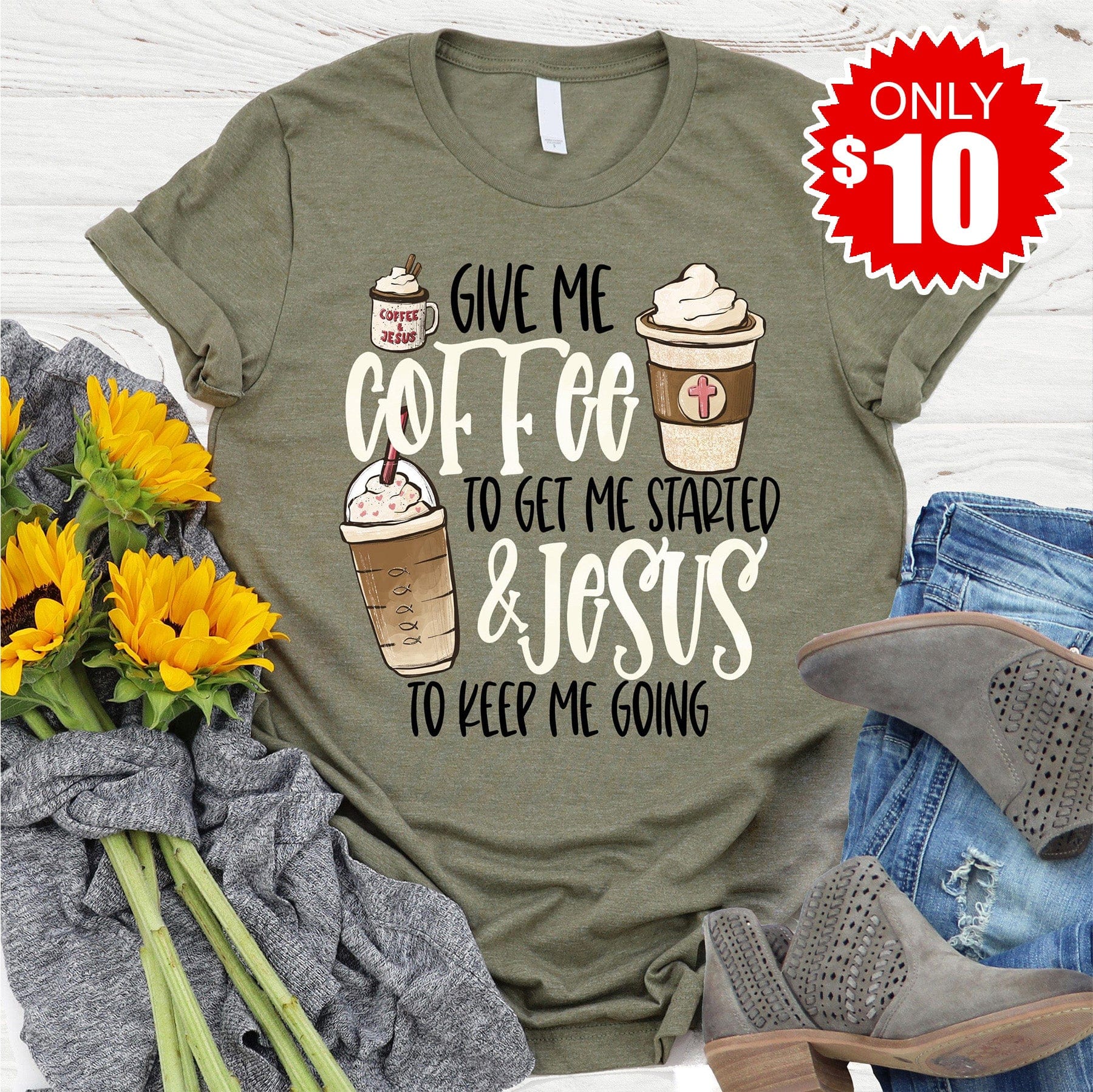 Jesus and Coffee Tee 10 | Love in Faith