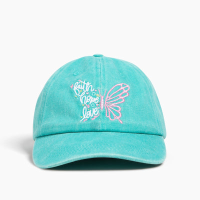 Faith Hope Love Butterfly Pigment Dye Hat