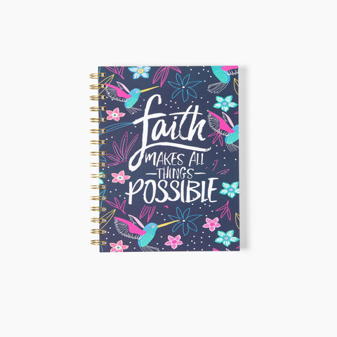 Faith Hummingbird Spiral Journal