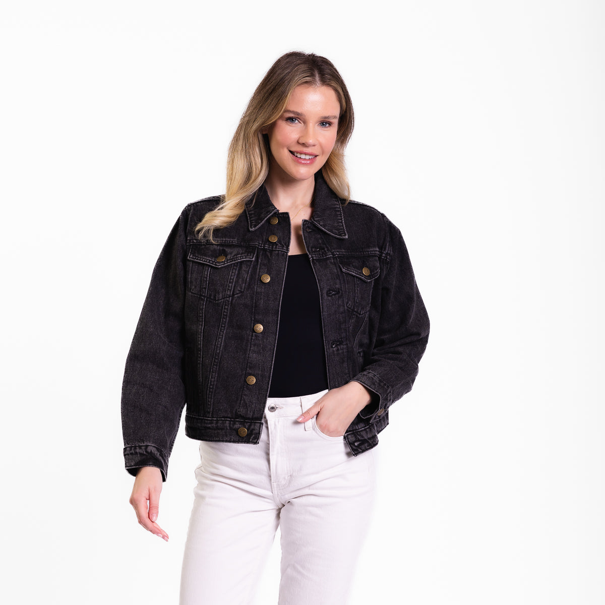 Vintage Washed Faith Cross Denim Jacket – Love in Faith