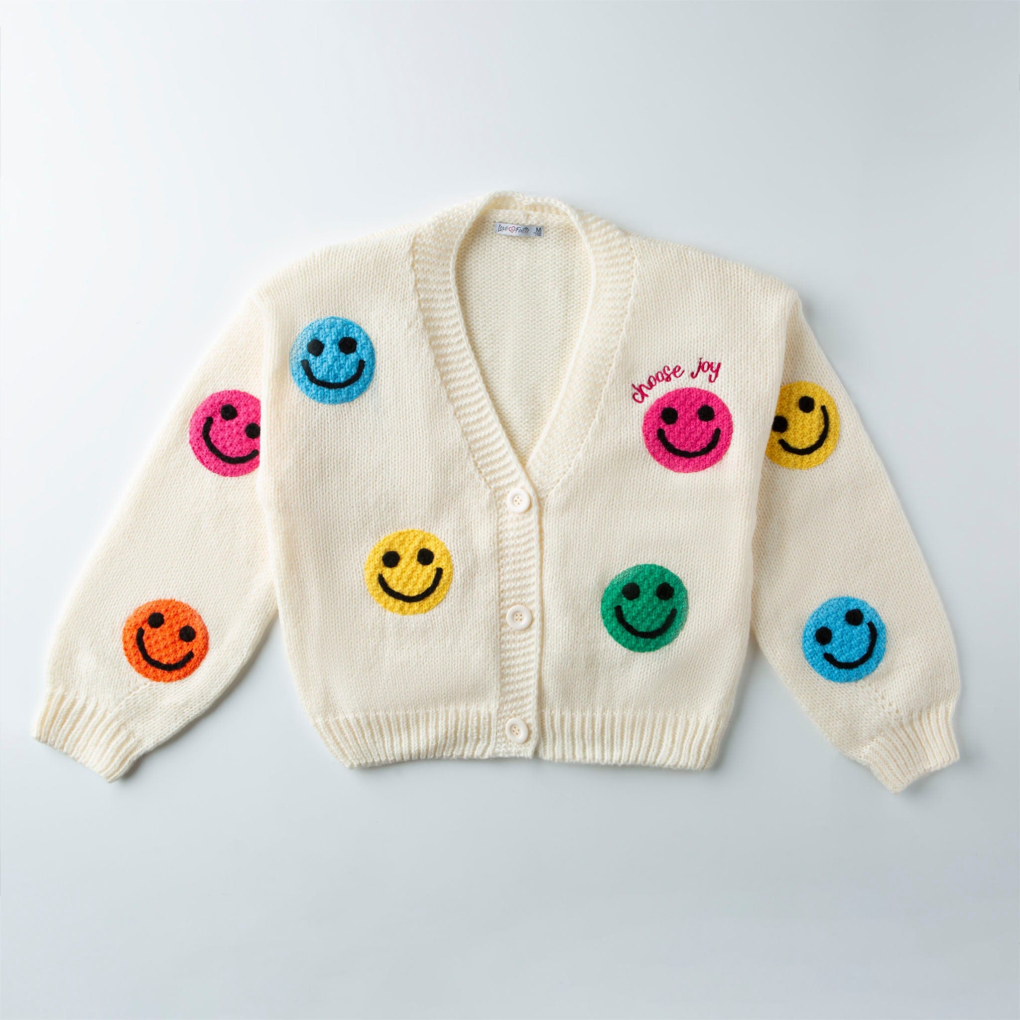 Choose Joy Smiley Face Cardigan – Love in Faith