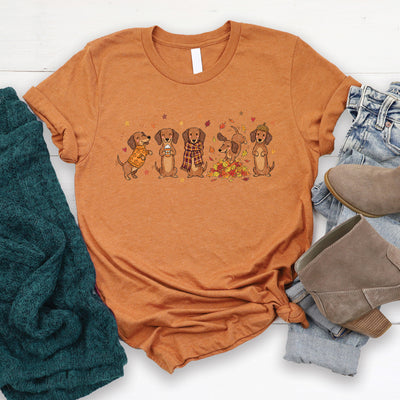 Fall Dachshund Tee