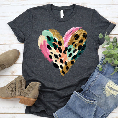 Leopard Heart Tee