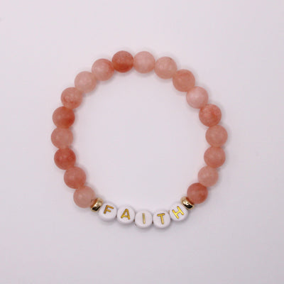 FAITH Bead & Stone Bracelet