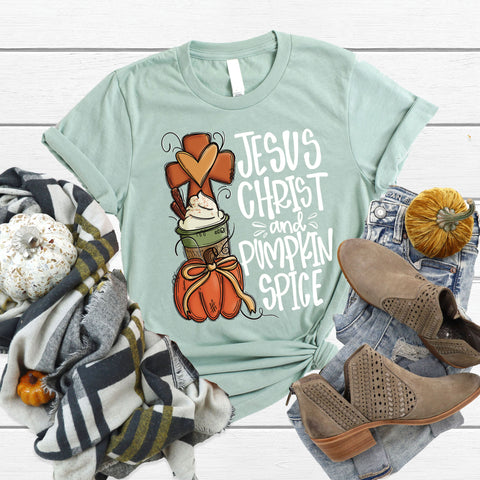 Jesus Christ & Pumpkin Spice Tee