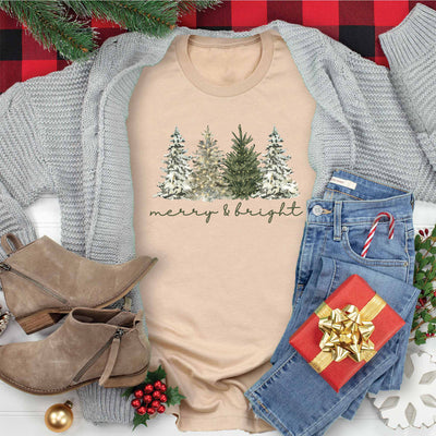 Merry & Bright Trees Tee