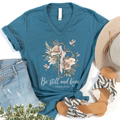 Be Still and Know V-Neck