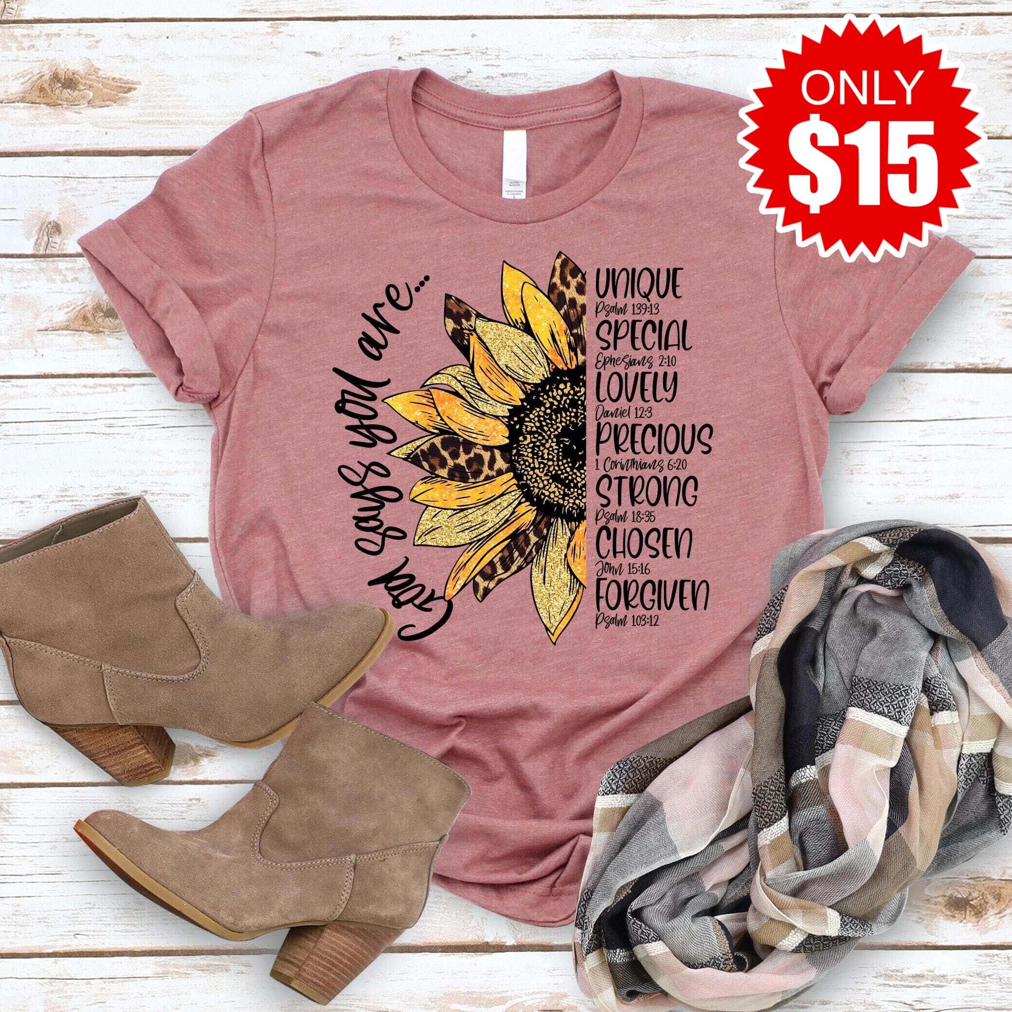 God Says Sunflower Tee - Heather Mauve - 15