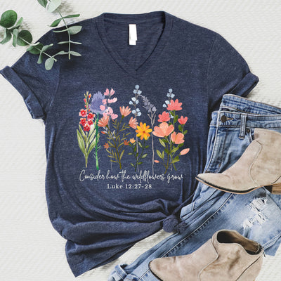 Wild Flowers Grow V-Neck