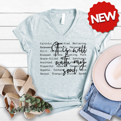 It Is Well With My Soul V-Neck