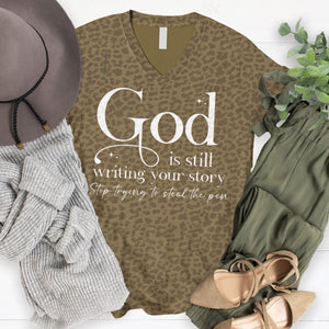 God is Writing Your Story V-Neck