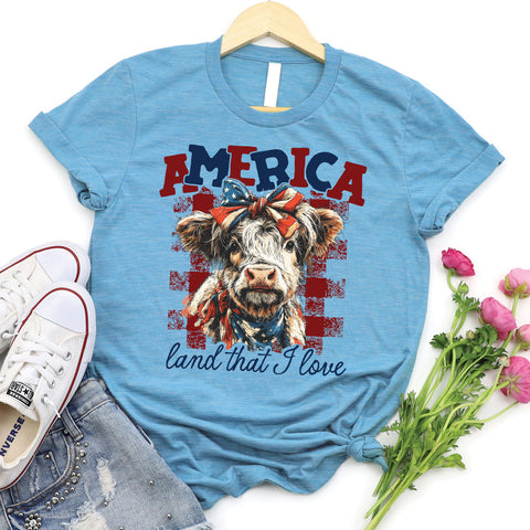 America Cow Tee