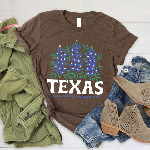 Texas Bluebonnet Tee | Mineral Washed Pine