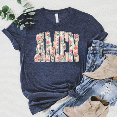 Amen Pearl Floral Tee