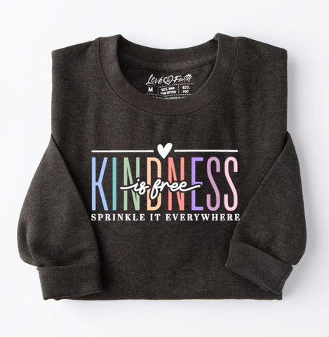 Embroidered Kindness is Free Sweatshirt