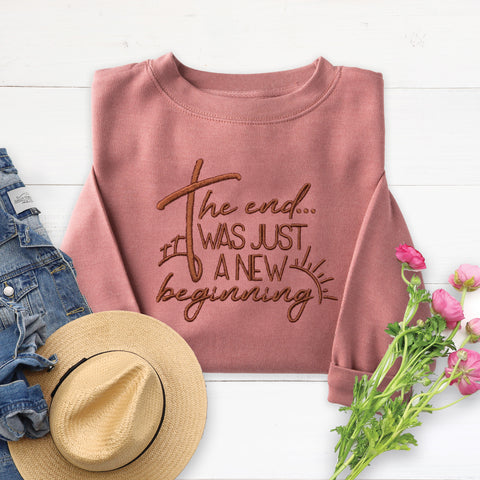 Embroidered New Beginnings Sweatshirt