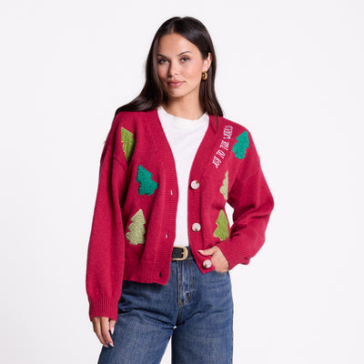 Joy to the World Embellished Cardigan