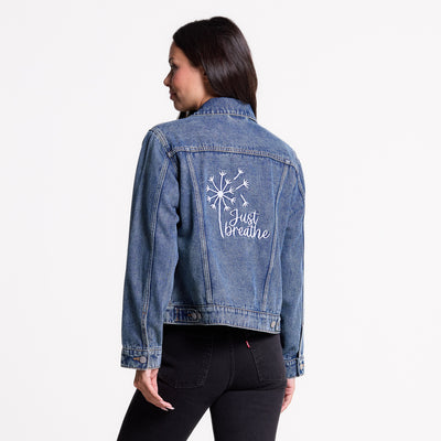 Just Breathe Vintage Washed Denim Jacket