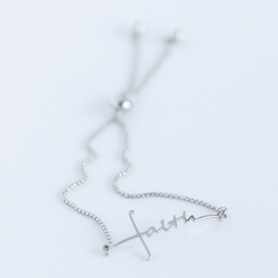 Faith By Luis ネックレス シルバー faithbracelet_silver_v1_004.