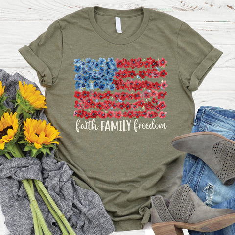 Faith Family Freedom Tee