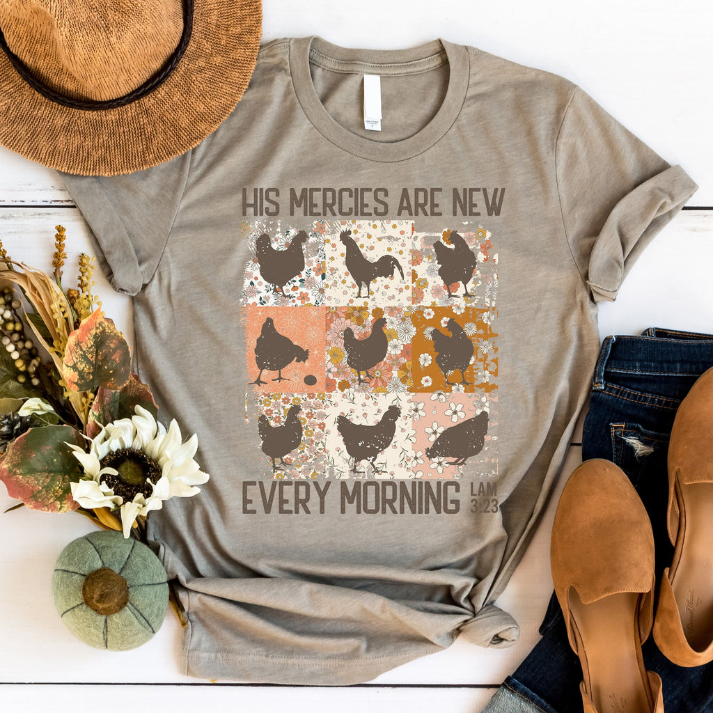 His Mercies Are New Rooster Tee